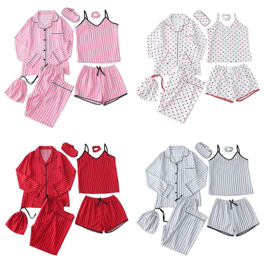 Women's Pajamas 7 Piece Set