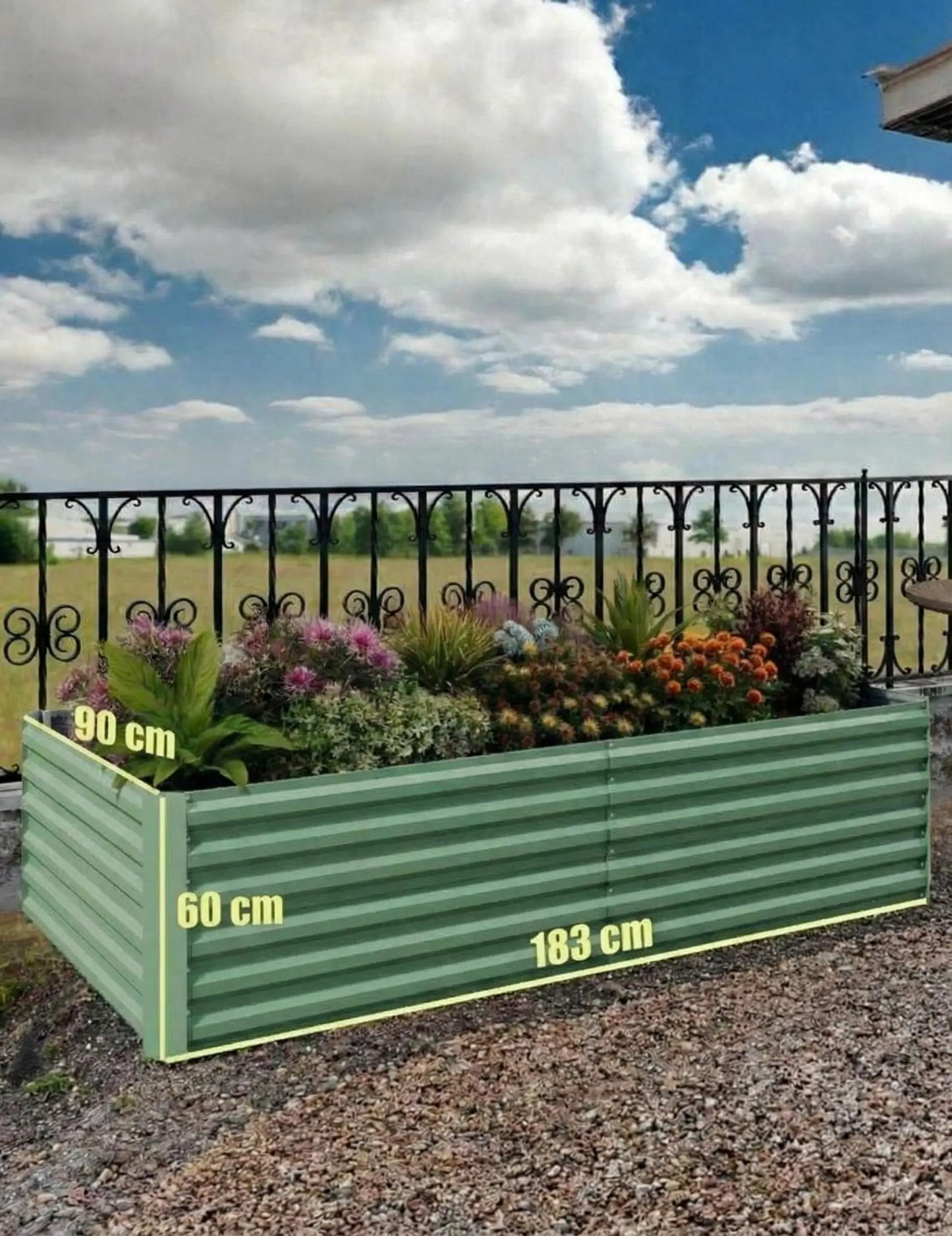 Rustproof Galvanized Raised Garden Bed Planter Box