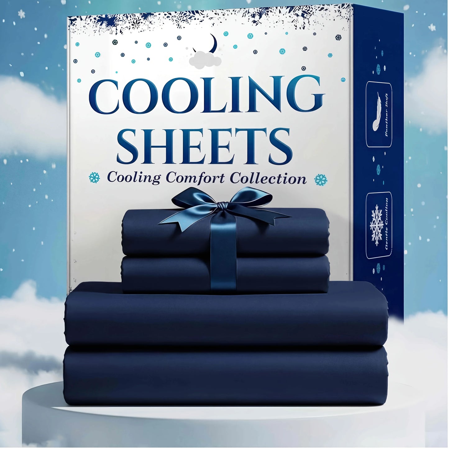 Soft Wrinkle-Free Cooling Sheets with Deep Bed Sheet Fit