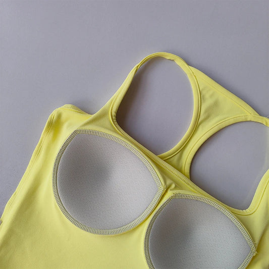 Sports and Fitness Top With Chest Pad