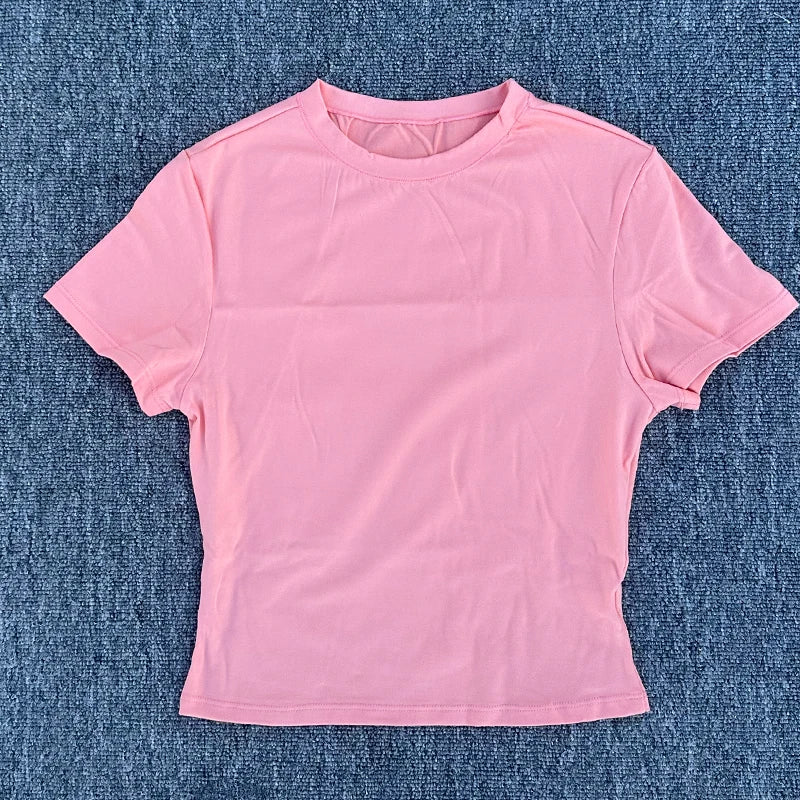 Tight Fitting Sports T-shirt Quick Drying Short Sleeved