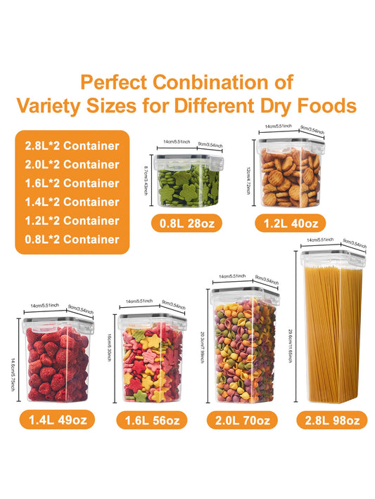 24 Piece Sealed Food Storage Containers With LIDS