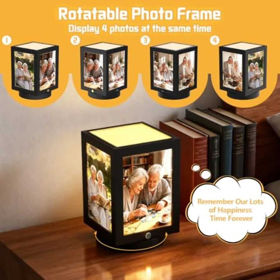 4x6 Picture Frame Light, Vintage Rotating Photo Frame