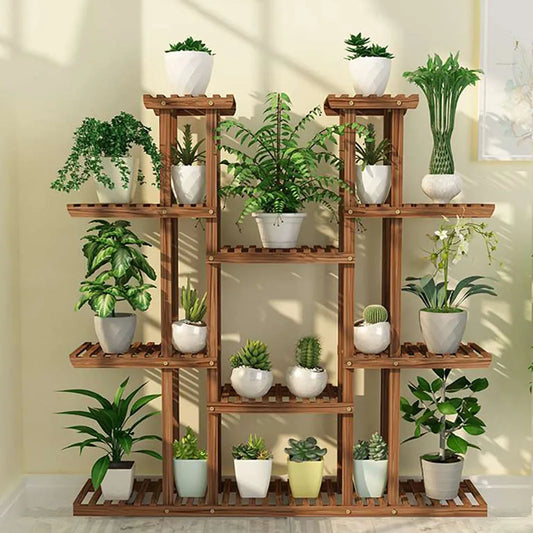 11 Tier Wood Plant Stand