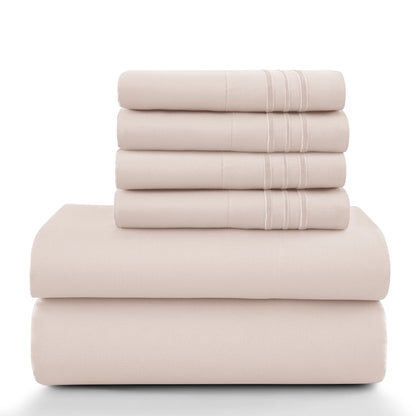 6 Piece Ultra-Soft Microfiber Bed Sheets