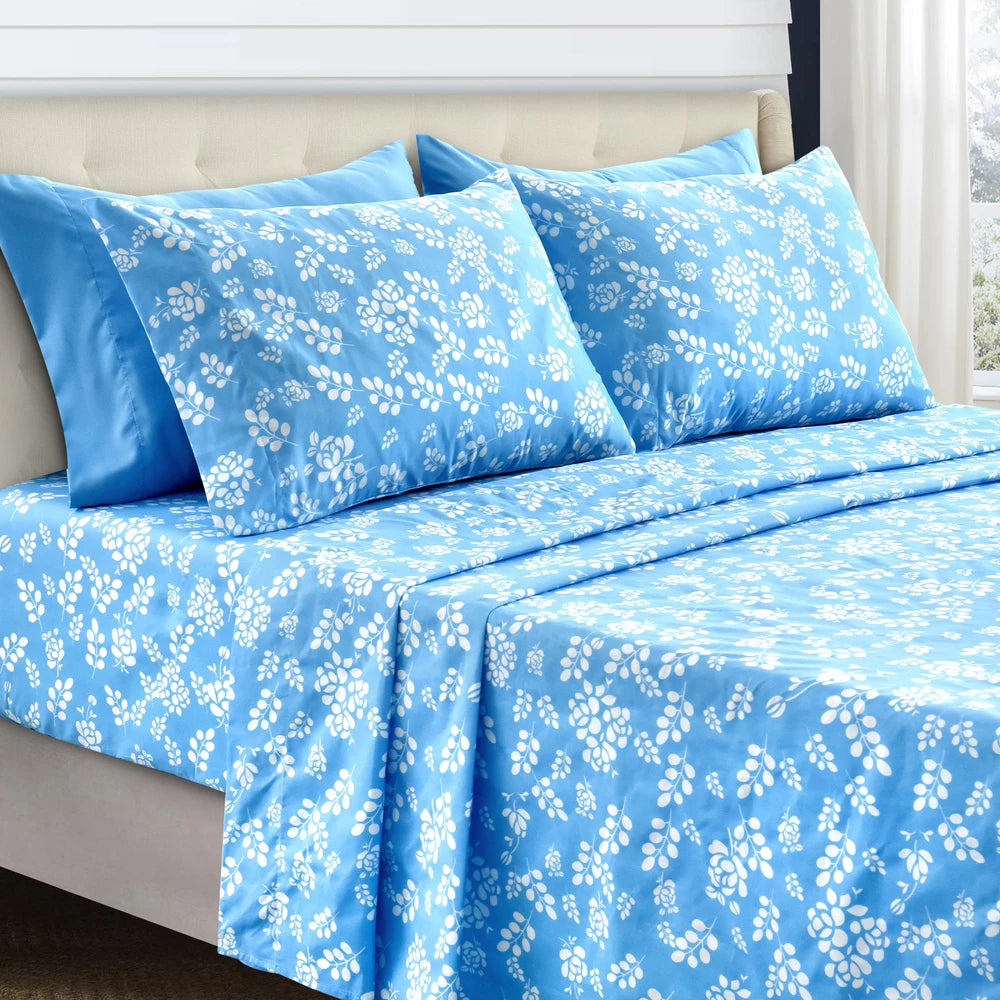 3 Piece Ultra-Soft Microfiber Floral Bed Sheets
