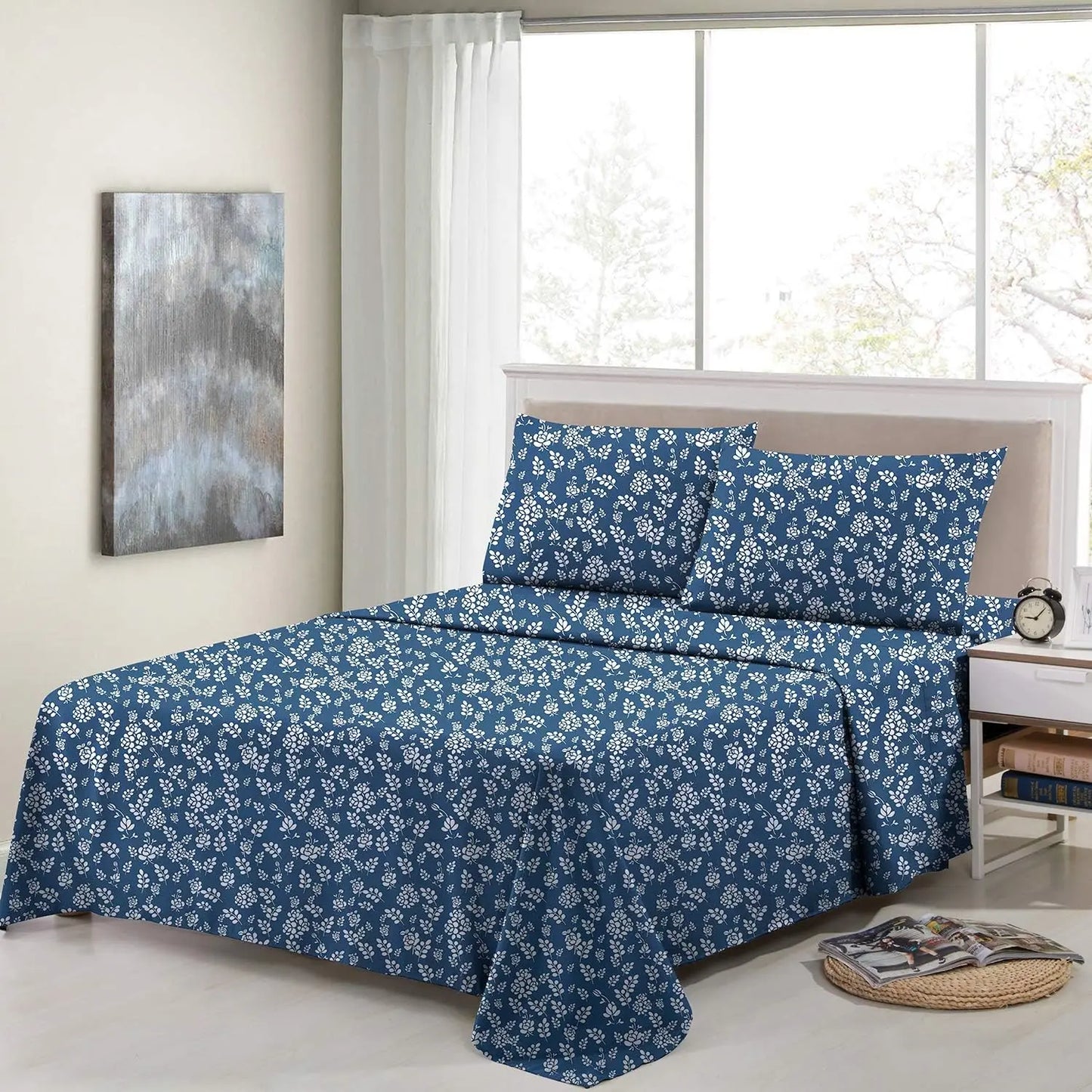3 Piece Ultra-Soft Microfiber Floral Bed Sheets