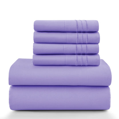 6 Piece Ultra-Soft Microfiber Bed Sheets