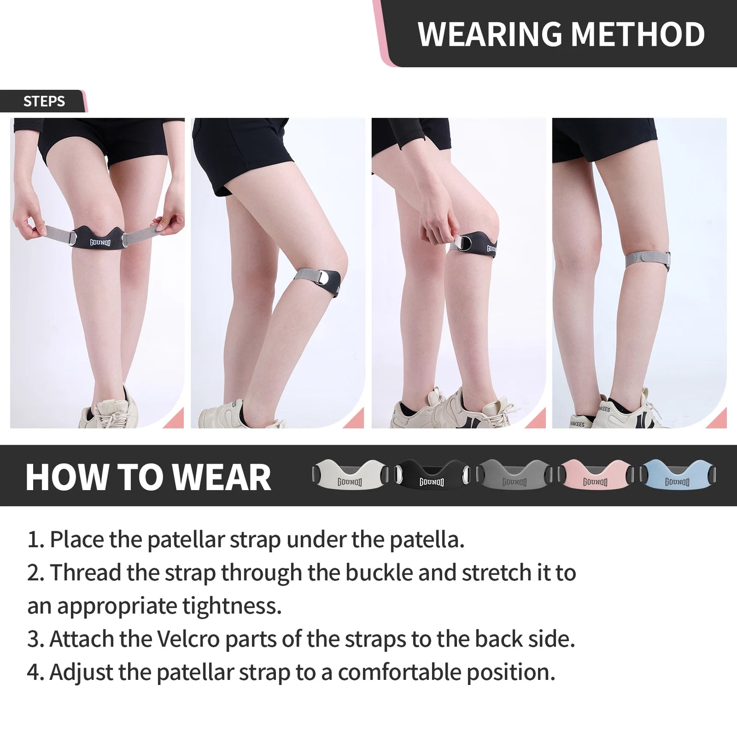 Silicone Patellar Tendon Support Strap for Knee