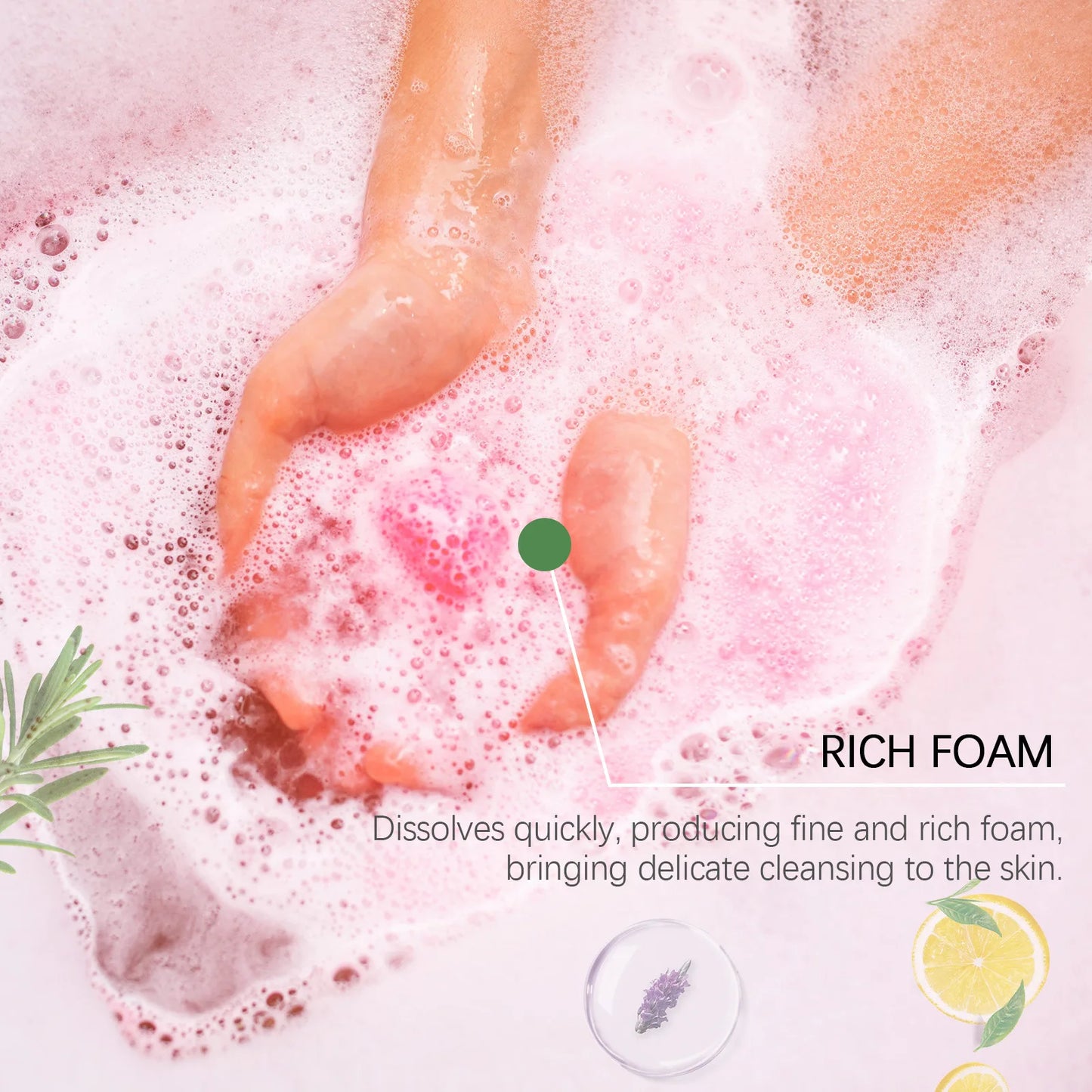 Aromatherapy Bath Bomb Ball Floral Scent Skin