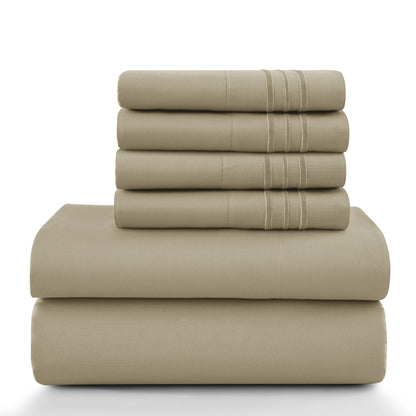 6 Piece Ultra-Soft Microfiber Bed Sheets