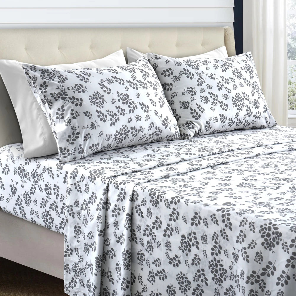 3 Piece Ultra-Soft Microfiber Floral Bed Sheets