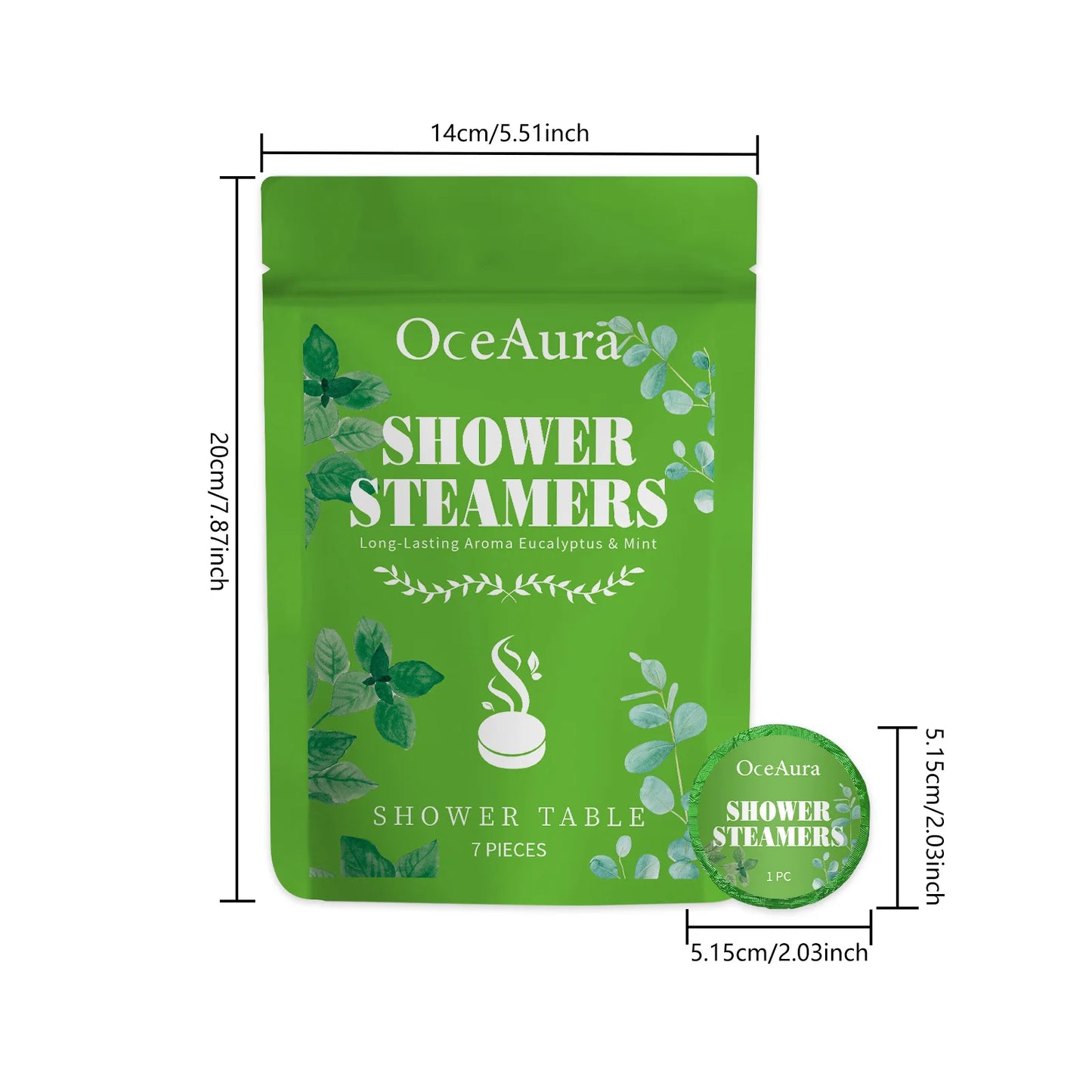 Body Shower Steamers Mint Scent