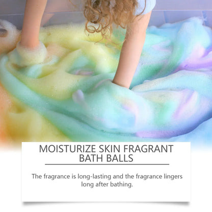 6pcs Bubble Bath Bomb Ball Exfoliating Body Nourish Skin