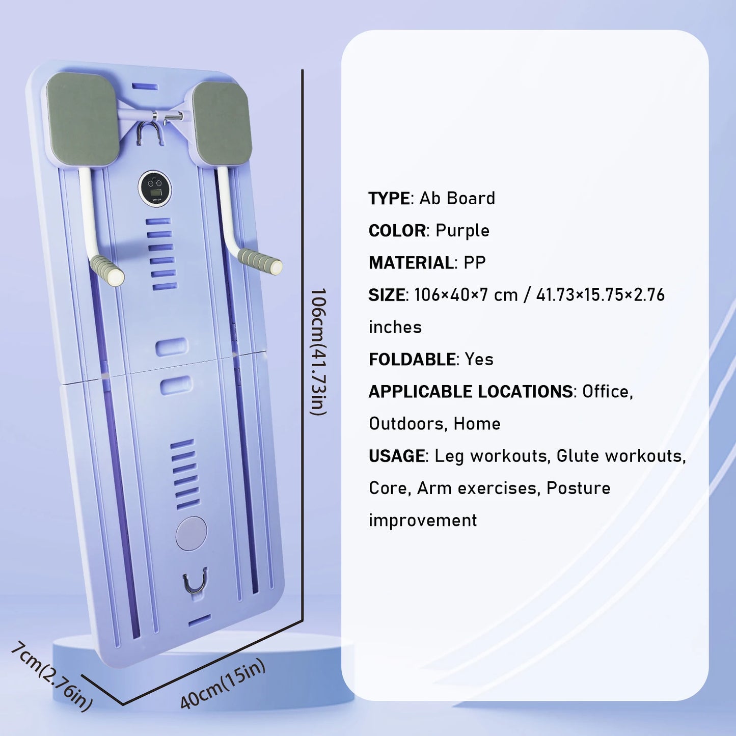 Adjustable Pilates  Ab & Push-up Workout Board