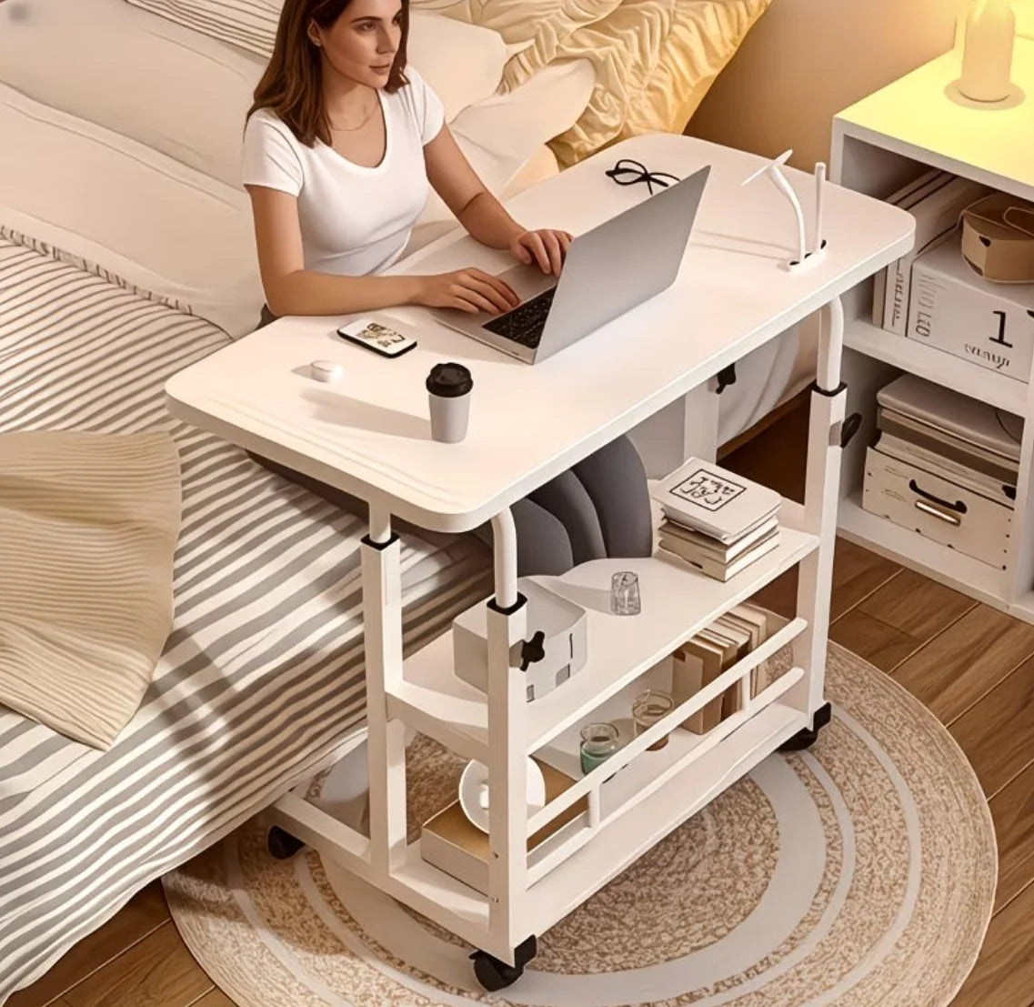 3-Tier Height-Adjustable & Extendable Desktop