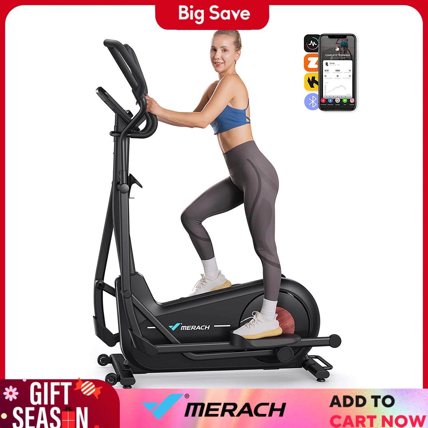 Elliptical Machine Hyper-Quiet And 8 Resistance Levels
