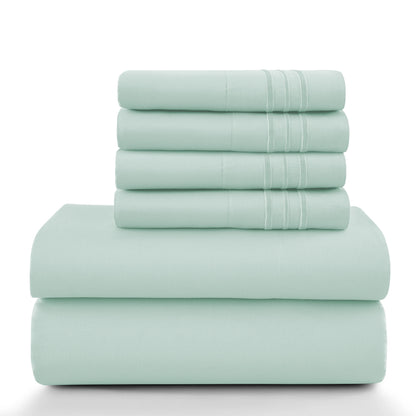 6 Piece Ultra-Soft Microfiber Bed Sheets
