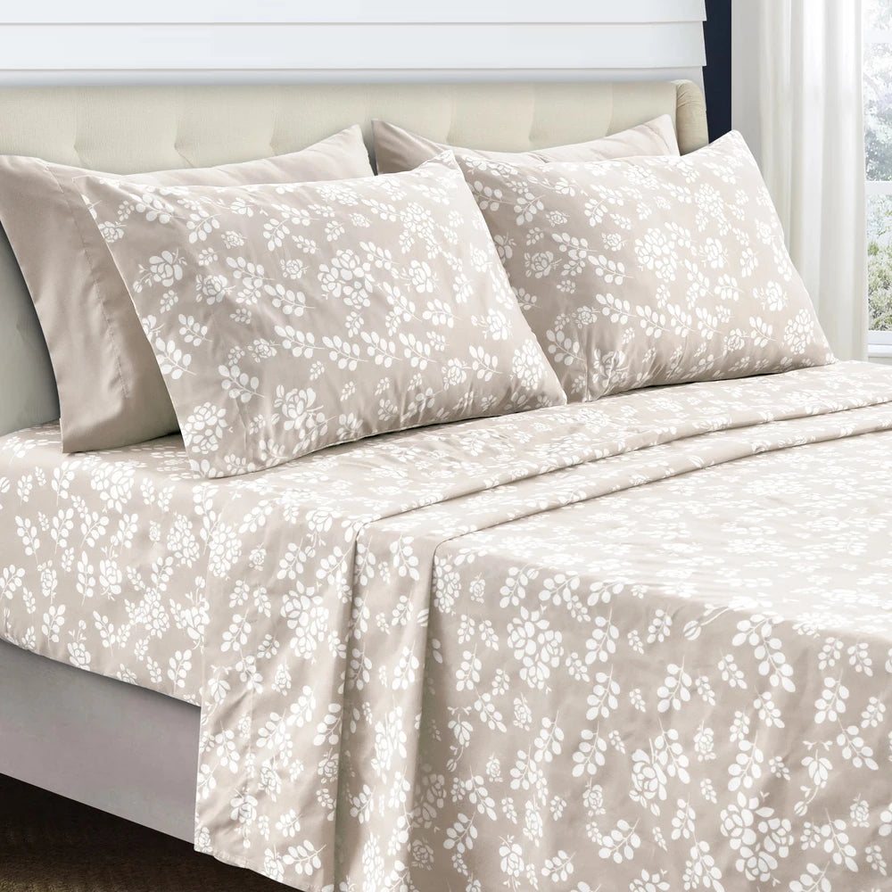 3 Piece Ultra-Soft Microfiber Floral Bed Sheets