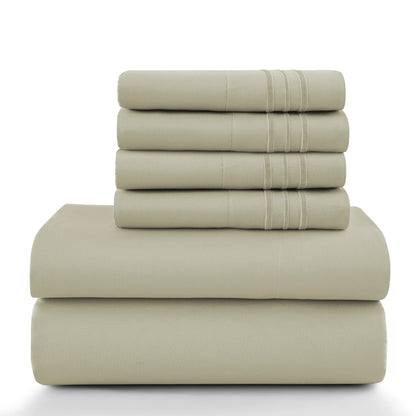 6 Piece Ultra-Soft Microfiber Bed Sheets