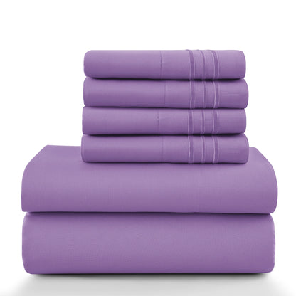 6 Piece Ultra-Soft Microfiber Bed Sheets