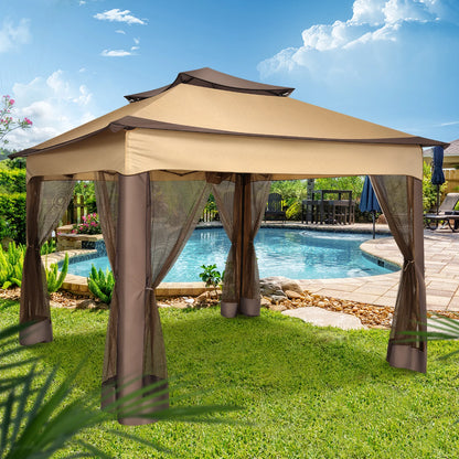 12x12 Pop up Gazebo on Clearance with Mosquito Netting,Outdoor Canopy Tent with Carry Bag, Gazebo for Garden,Backyard,Lawn,Patio