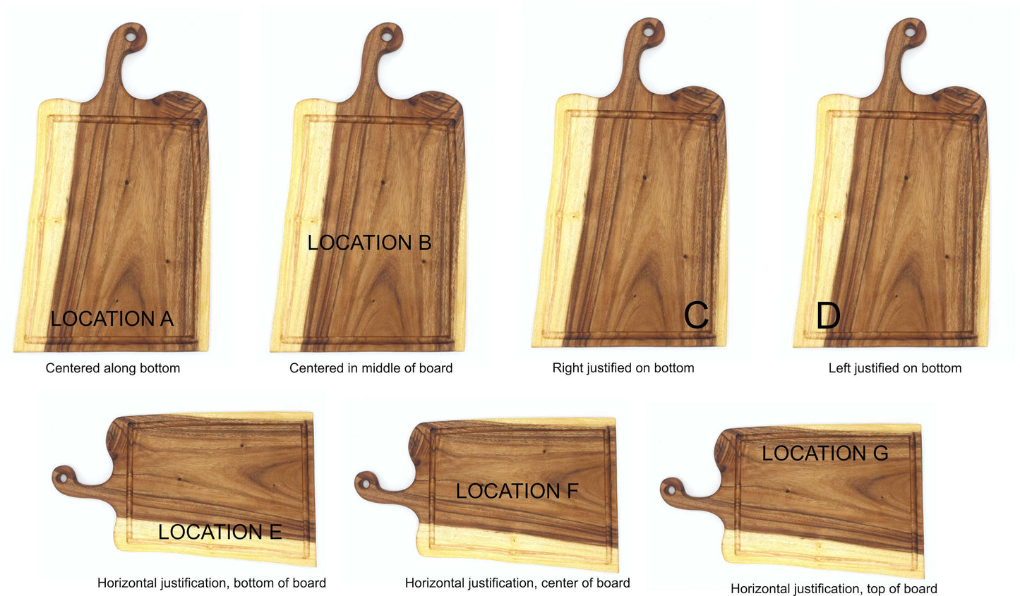 Medium Live Edge Handled Board