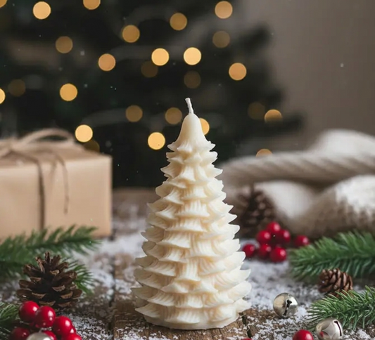 Handmade Christmas Tree Candle – Festive Holiday Décor & Gift