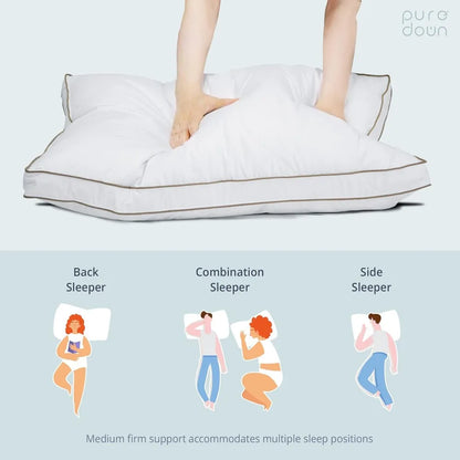 Goose Feather and Down Pillow Set of 2