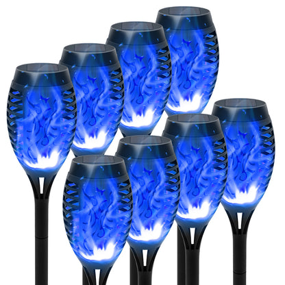 12 Piece Flickering Solar Flame Torch Light