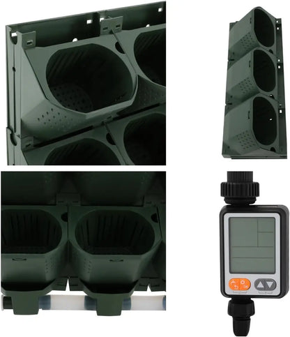 Smart Self-Watering Vertical Garden Planter with 36 Pockets, Stackable Wall Planter,Wall-Mounted Plastic Plant Flower Grow Pots