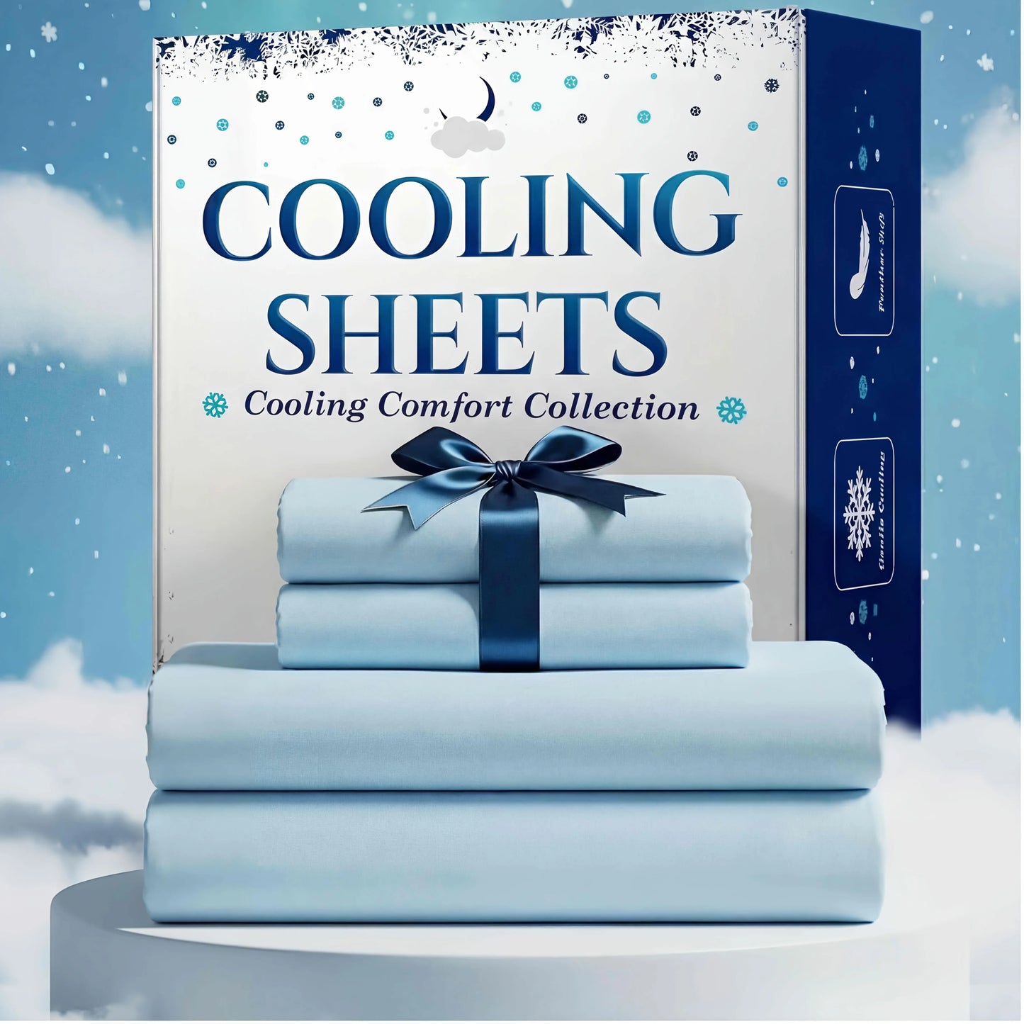 Soft Wrinkle-Free Cooling Sheets with Deep Bed Sheet Fit