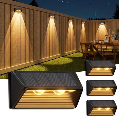 4/8/12-Pack Solar Fence/Step Lights