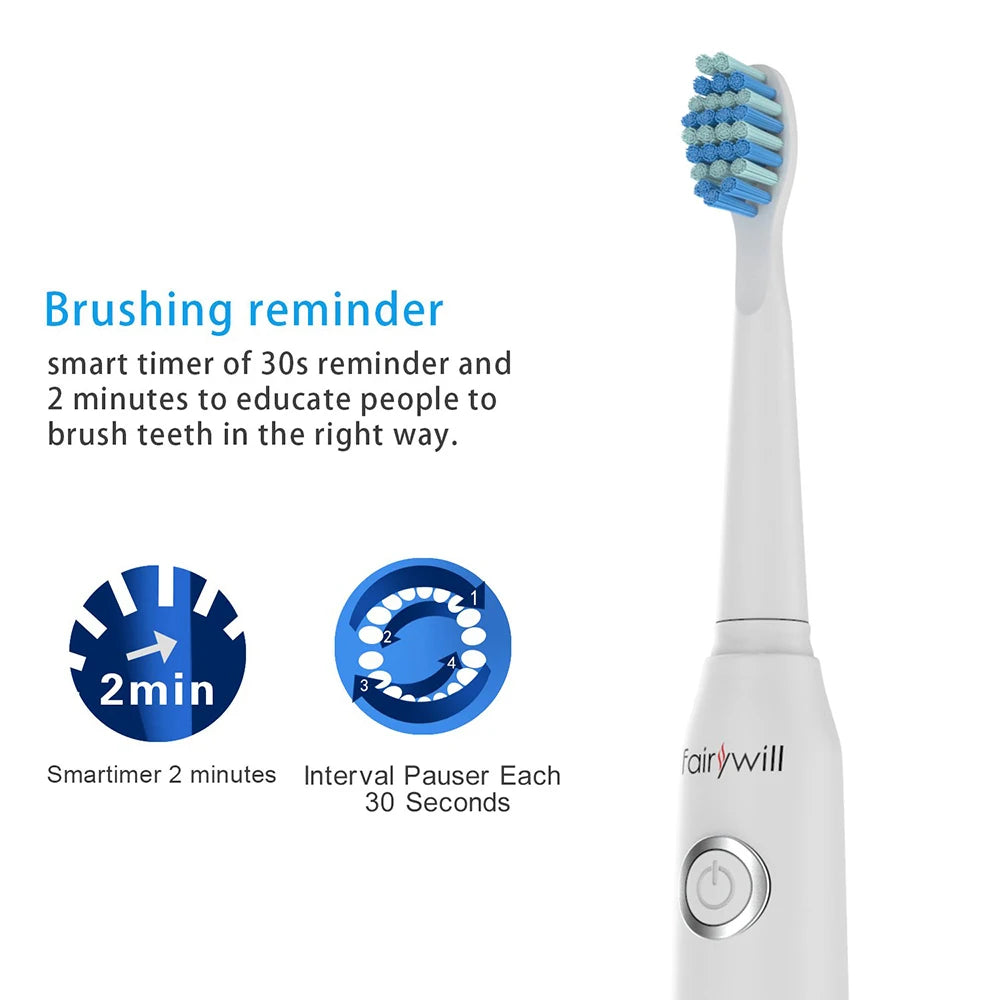 Electric Sonic Toothbrush With Replacement Heads