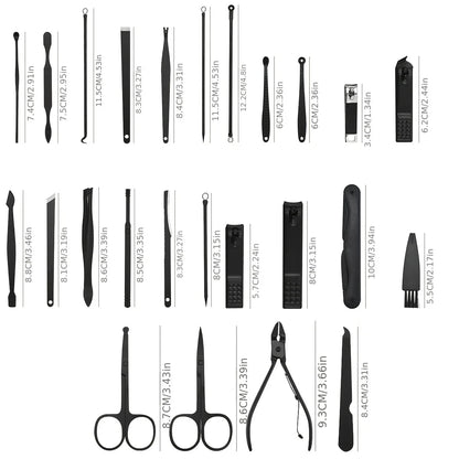 36 Piece Professional Manicure Pedicure Set