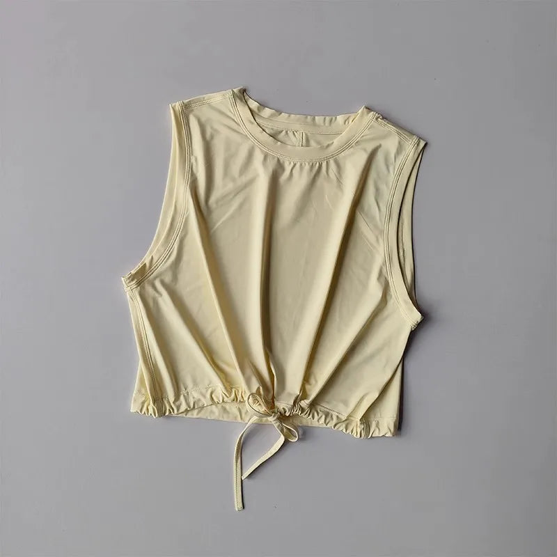 Women's Summer Slim-fit Sleeveless Gym T-Shirt Quick-Drying