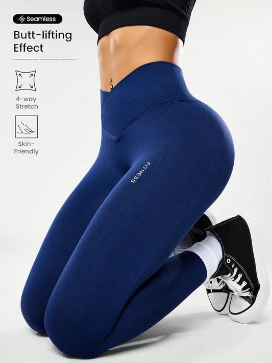 Seamless High Elasticity Yoga Workout  Tummy Control Leggings