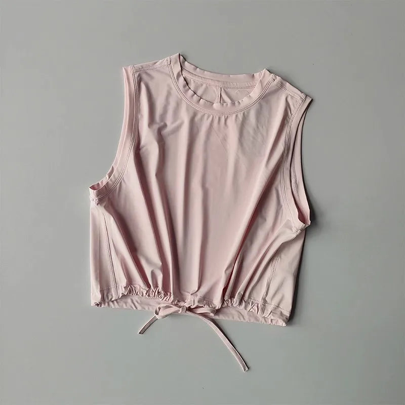 Women's Summer Slim-fit Sleeveless Gym T-Shirt Quick-Drying