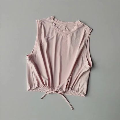 Women's Summer Slim-fit Sleeveless Gym T-Shirt Quick-Drying