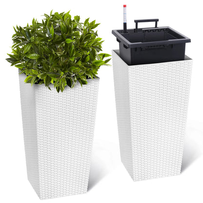 16inch/22.5inch Tall Rattan Planter Set of 2