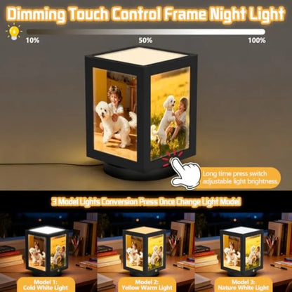 4x6 Picture Frame Light, Vintage Rotating Photo Frame