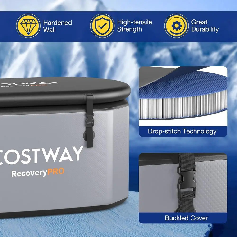 Oval Inflatable Ice Bath Tub with Cover