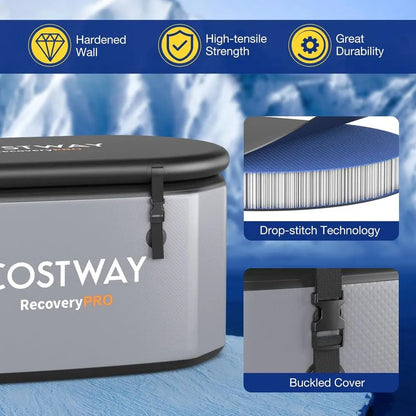 Oval Inflatable Ice Bath Tub with Cover