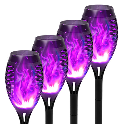 12 Piece Flickering Solar Flame Torch Light