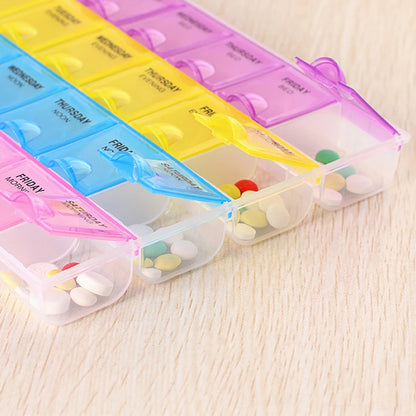 28-Compartment Medicine Tablet Dispenser
