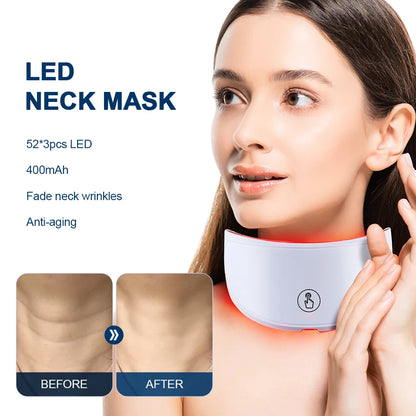 Neck LED Mask 7 Colors Photon Skin Tightening
