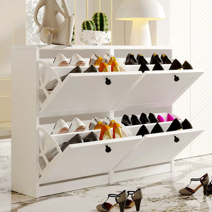 Shoe Cabinet with Flip Drawers