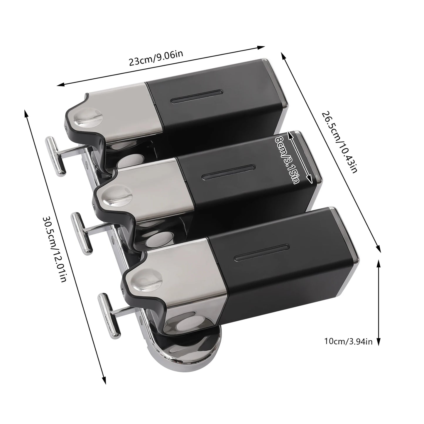 Triple Wall Mount Soap Dispenser