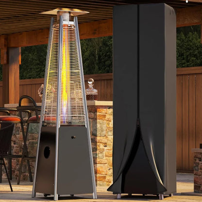48 000 Btu Outdoor Pyramid Patio Heater with Quartz Glass Tube