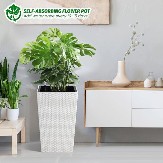 16inch/22.5inch Tall Rattan Planter Set of 2